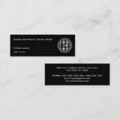 Mini Orb Chrome noir carte de visite noir maigre (Devant / Derrière)