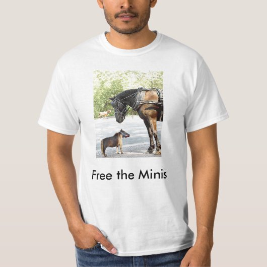 mini-paard, vrij de Minis T-shirt (Voorkant)