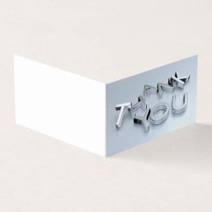 Mini pack plié Silver moderne 25 Cartes de Remerci