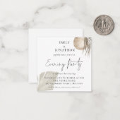 MINI | Pampas Mariage soirée Invitation (Devant/Arrière en situation)