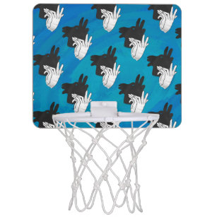 Mini-panier De Basket Chèvre Billy Ombre sur Bleu
