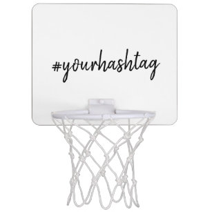 Mini-panier De Basket Hashtag   Moderne minimaliste écrit à la main élég
