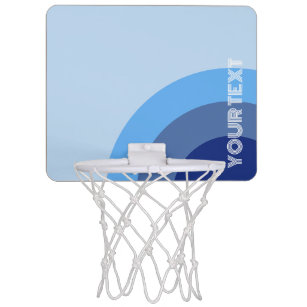 Mini-panier De Basket minimaliste rétro bleu
