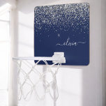 Mini-panier De Basket Monogramme à Parties scintillant étincelante en ar<br><div class="desc">Parties scintillant à étincelles métalliques de la Marine Bleu et Argent Nom du monogramme Mini panier de basket. Cela rend le cadeau parfait pour 16 ans,  mariage,  douche nuptiale,  anniversaire,  baby shower ou bachelorette pour quelqu'un qui aime le luxe glam et les styles chic.</div>