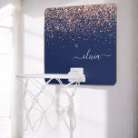 Mini-panier De Basket Rose bleu marine Gold Blush Pink Parties scintilla<br><div class="desc">Marine Bleu et or Rose - Blush Pink Faux Foil Métallic Épersion Parties scintillant Monogramme Nom Mini Boucle de basket. Cela rend le cadeau parfait pour 16 ans,  mariage,  douche nuptiale,  anniversaire,  baby shower ou bachelorette pour quelqu'un qui aime le luxe glam et les styles chic.</div>