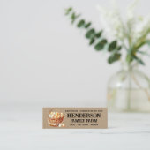 Mini Panier rustique Poulets Carte de visite de ferme (Debout devant)