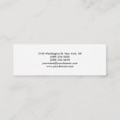 Mini Papier lin mince Carte de visite moderne fin (Dos)