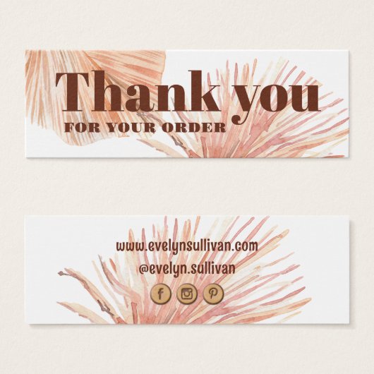 mini paquet boho tropical insérer (Devant & derrière)