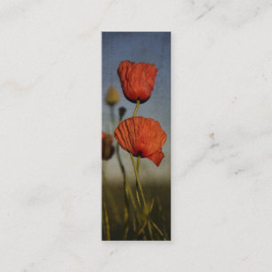 Mini Pavots rouges, carte de visite