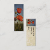 Mini Pavots rouges, carte de visite (Devant / Derrière)