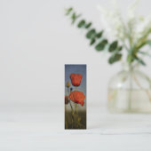 Mini Pavots rouges, carte de visite (Debout devant)