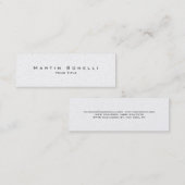 Mini Pearl Simple Carte de visite blanc tendance (Devant / Derrière)