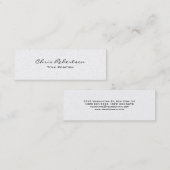 Mini Pearl Slim Moderne tendance Carte de visite de cha (Devant / Derrière)