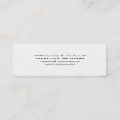 Mini Pearl Slim Moderne tendance Carte de visite de cha (Dos)