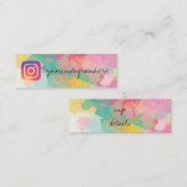 Mini peinture splatter splash carte de visite des média (Devant / Derrière)