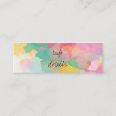 Mini peinture splatter splash carte de visite des média (Dos)