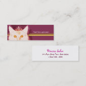 Mini Petit carte de visite rose pourpre (Devant / Derrière)