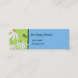 Mini Petite Carte de visite de Bee Happy Daisies
