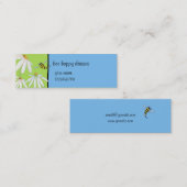 Mini Petite Carte de visite de Bee Happy Daisies (Devant / Derrière)