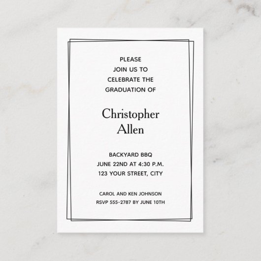 MINI Photo 2025 Uitnodigingen voor afstuderen (Achterkant)