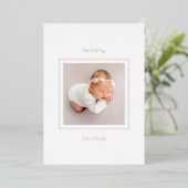 Mini photo bébé fille Faire-part de naissance huil (Debout devant)