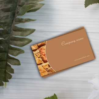 Mini photo en pierre beige QR Carte de visite