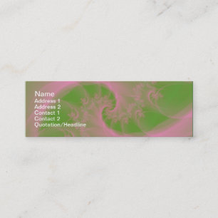 Mini Pink Twing sur Green Skinny Carte de visite