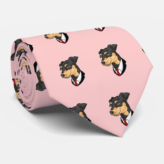 Mini Pinscher Stropdas (Opgerold)