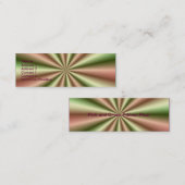 Mini Plat à nervures rose et vert Carte de visite maigr (Devant / Derrière)