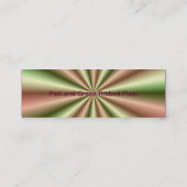 Mini Plat à nervures rose et vert Carte de visite maigr (Dos)