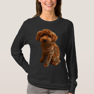 Mini poedel gouden doedel t-shirt