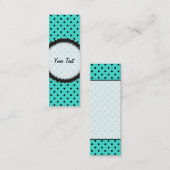 Mini Point de polka de turquoise de carte de visite de (Devant / Derrière)