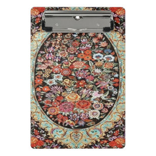 Mini Porte-bloc 60s Vintage Perse Turc Floral Motif