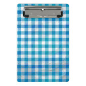 Mini Porte-bloc à damiers Buffalo Plaid bleu et blanc (Devant)