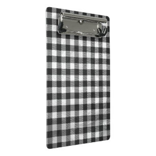Mini Porte-bloc à damiers Plaid Noir Et Blanc