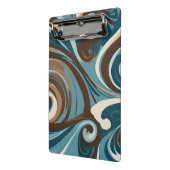 Mini Porte-bloc Abstrait Brun, Bleu et Crème (Angle2)