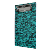 Mini Porte-bloc Abstrait Motif Turquoise Noir (Angle2)