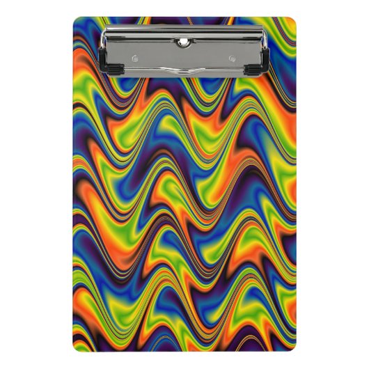 Mini Porte-bloc Abstrait multicolore ondulé (Devant)