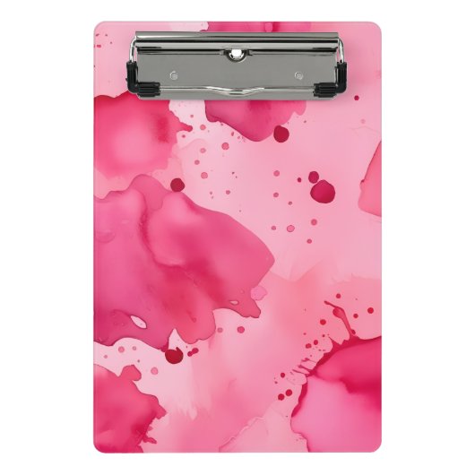 Mini Porte-bloc Abstrait rose sur rose (Devant)