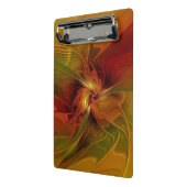 Mini Porte-bloc Abstrait Rouge Orange Brown Vert Fractal Art Flowe (Angle2)