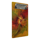 Mini Porte-bloc Abstrait Rouge Orange Brown Vert Fractal Art Flowe (Incliné)