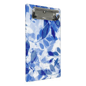 Mini Porte-bloc Abstraits Feuilles bleu et blanc (Incliné)