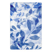 Mini Porte-bloc Abstraits Feuilles bleu et blanc (Dos)