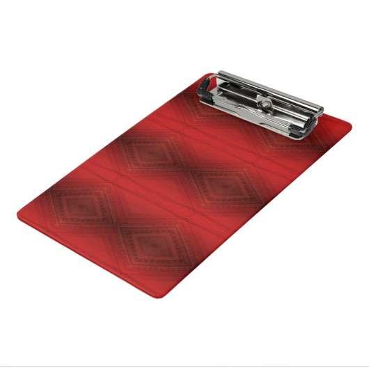 Mini Porte-bloc Acceptation | Motif de Boho Eclectique Rouge (Angle3)