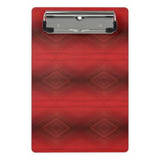 Mini Porte-bloc Acceptation | Motif de Boho Eclectique Rouge (Devant)