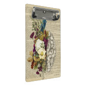 Mini Porte-bloc affiche d'anatomie du cerveau floral médical (Incliné)