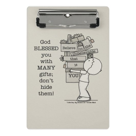 Mini Porte-bloc Afficher vos cadeaux (Devant)