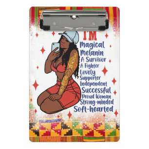 Mini Porte-bloc African American Black Queen Melanin Sista Shopp