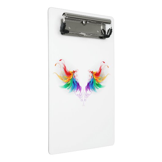 Mini Porte-bloc Ailes fluffy arc-en-ciel (Incliné)
