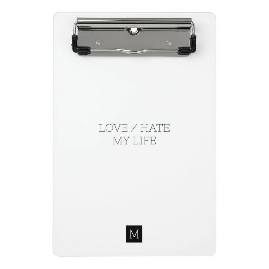 Mini Porte-bloc Aimer/haïr ma vie (Devant)